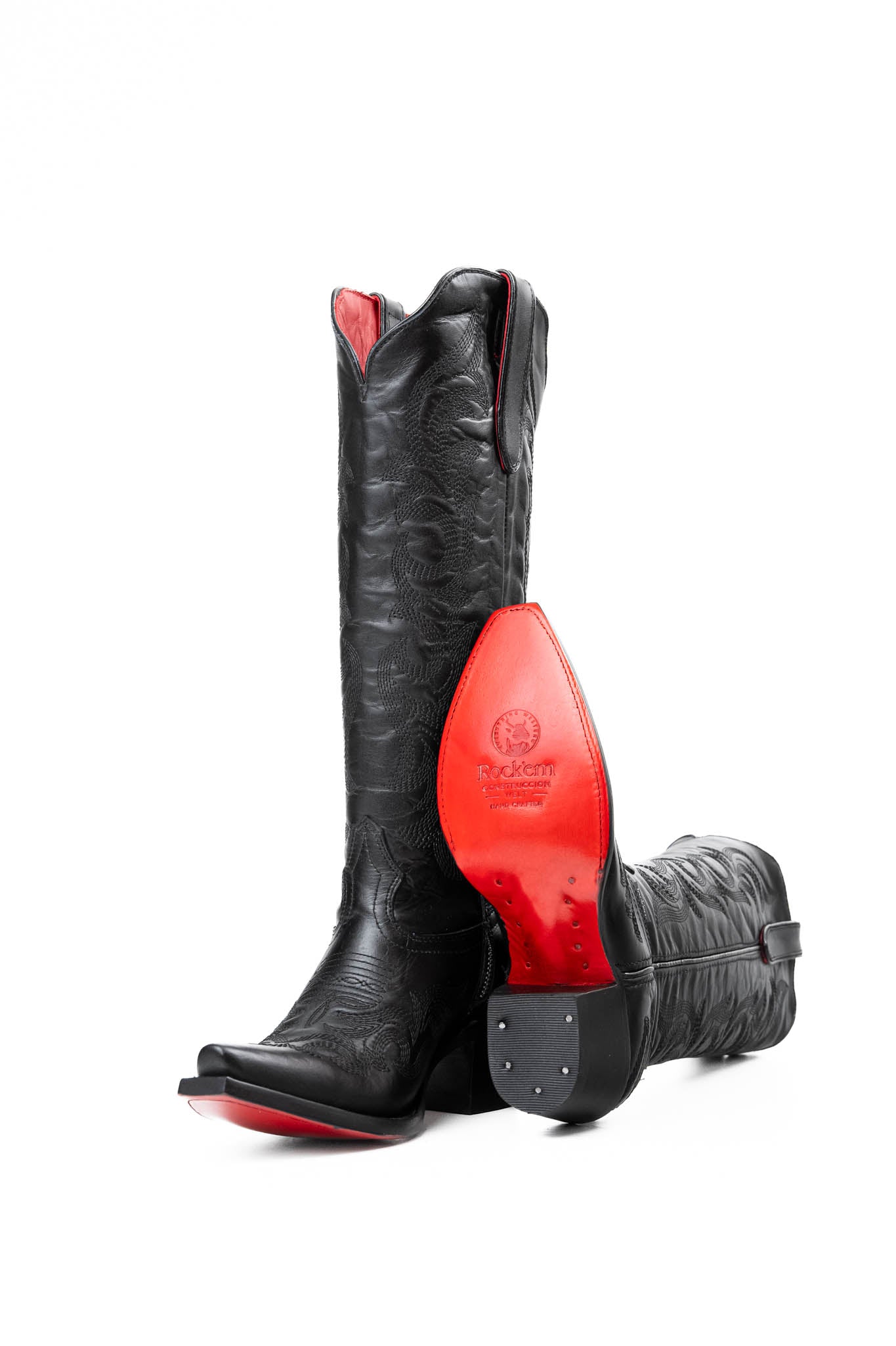 Jenny Tall Red Bottom Snip Toe Cowgirl Boot – Rock'Em