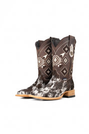 Men's Cowhide Square Toe Cowboy Boot Size 7 Box NM35