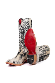 Charlotte Cowhide Red Bottom Snip Toe Cowgirl Boot Size 6.5 Box VW41