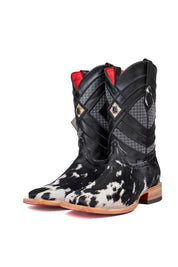 Prescott Cowhide Red Bottom Square Toe Cowboy Boot Size 8 Box TM36