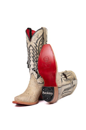 Charlotte Cowhide Red Bottom Snip Toe Cowgirl Boot Size 6.5 Box VW42