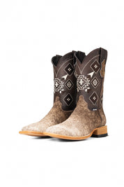 Men's Cowhide Square Toe Cowboy Boot Size 7 Box NM4