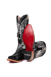 Charlotte Cowhide Red Bottom Snip Toe Cowgirl Boot Size 7 Box VW44