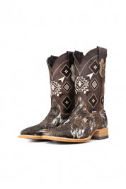 Men's Cowhide Square Toe Cowboy Boot Size 7.5 Box NM40