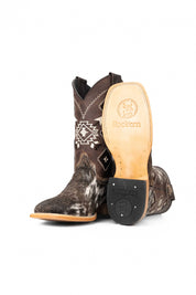 Men's Cowhide Square Toe Cowboy Boot Size 7.5 Box NM40