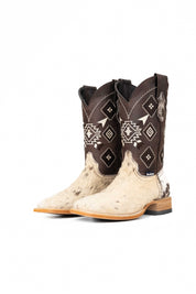 Men's Cowhide Square Toe Cowboy Boot Size 7.5 Box NM41
