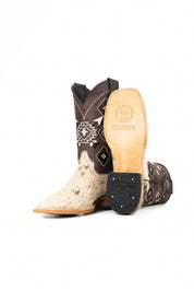 Men's Cowhide Square Toe Cowboy Boot Size 7.5 Box NM41