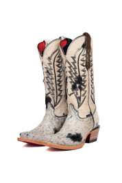 Charlotte Cowhide Red Bottom Snip Toe Cowgirl Boot Size 7 Box VW47