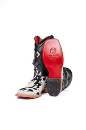 Prescott Cowhide Red Bottom Square Toe Cowboy Boot Size 8.5 Box TM41