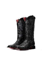 452 Mila Cincelado Red Bottom Square Toe Cowgirl Boot