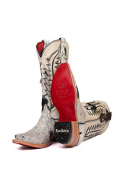 Charlotte Cowhide Red Bottom Snip Toe Cowgirl Boot Size 7 Box VW47