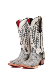 Charlotte Cowhide Red Bottom Snip Toe Cowgirl Boot Size 7 Box VW48