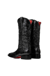 452 Mila Cincelado Red Bottom Square Toe Cowgirl Boot