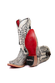 Charlotte Cowhide Red Bottom Snip Toe Cowgirl Boot Size 7 Box VW48