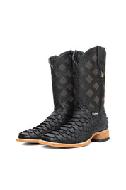 Bradley Matte Python Square Toe Cowboy Boot
