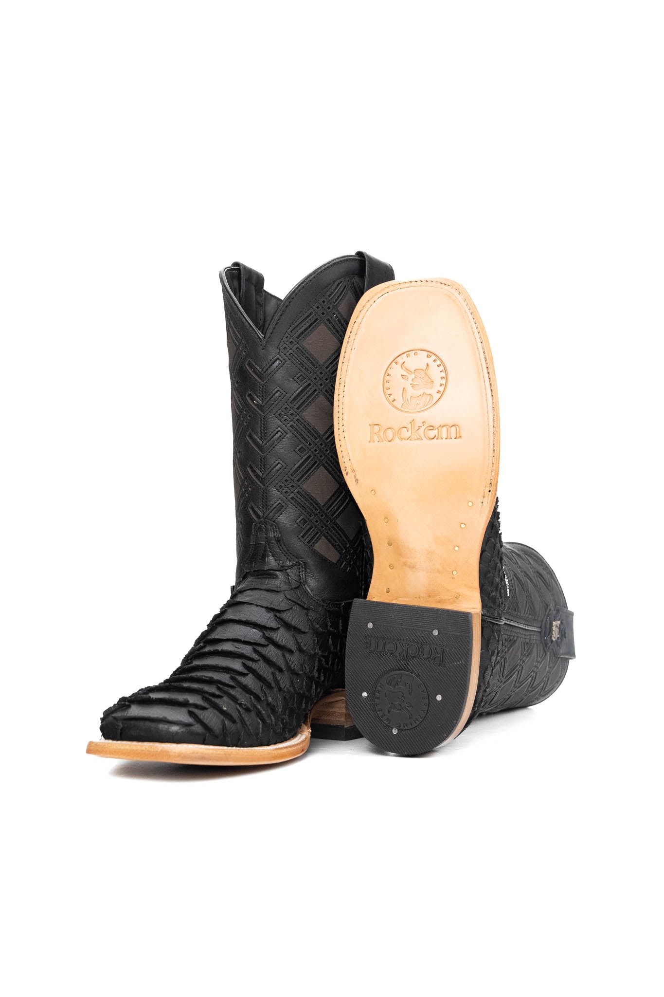 Bradley Matte Python Square Toe Cowboy Boot