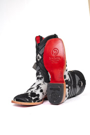 Prescott Cowhide Red Bottom Square Toe Cowboy Boot Size 8.5 Box TM43