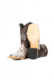 Men's Cowhide Square Toe Cowboy Boot Size 8 Box NM44