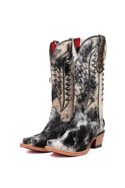 Charlotte Cowhide Red Bottom Snip Toe Cowgirl Boot Size 7 Box VW50