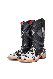 Prescott Cowhide Red Bottom Square Toe Cowboy Boot Size 9 Box TM45