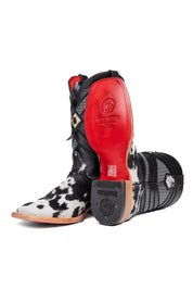 Prescott Cowhide Red Bottom Square Toe Cowboy Boot Size 9 Box TM45