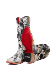 Charlotte Cowhide Red Bottom Snip Toe Cowgirl Boot Size 7.5 Box VW51