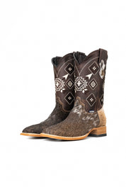 Men's Cowhide Square Toe Cowboy Boot Size 8.5 Box NM46