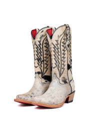 Charlotte Cowhide Red Bottom Snip Toe Cowgirl Boot Size 7.5 Box VW52