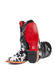 Prescott Cowhide Red Bottom Square Toe Cowboy Boot Size 9 Box TM46