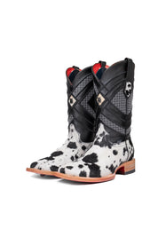 Prescott Cowhide Red Bottom Square Toe Cowboy Boot Size 9 Box TM47