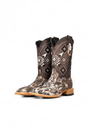 Men's Cowhide Square Toe Cowboy Boot Size 8.5 Box NM47