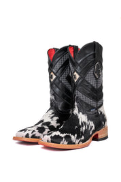 Prescott Cowhide Red Bottom Square Toe Cowboy Boot Size 6.5 Box TM5