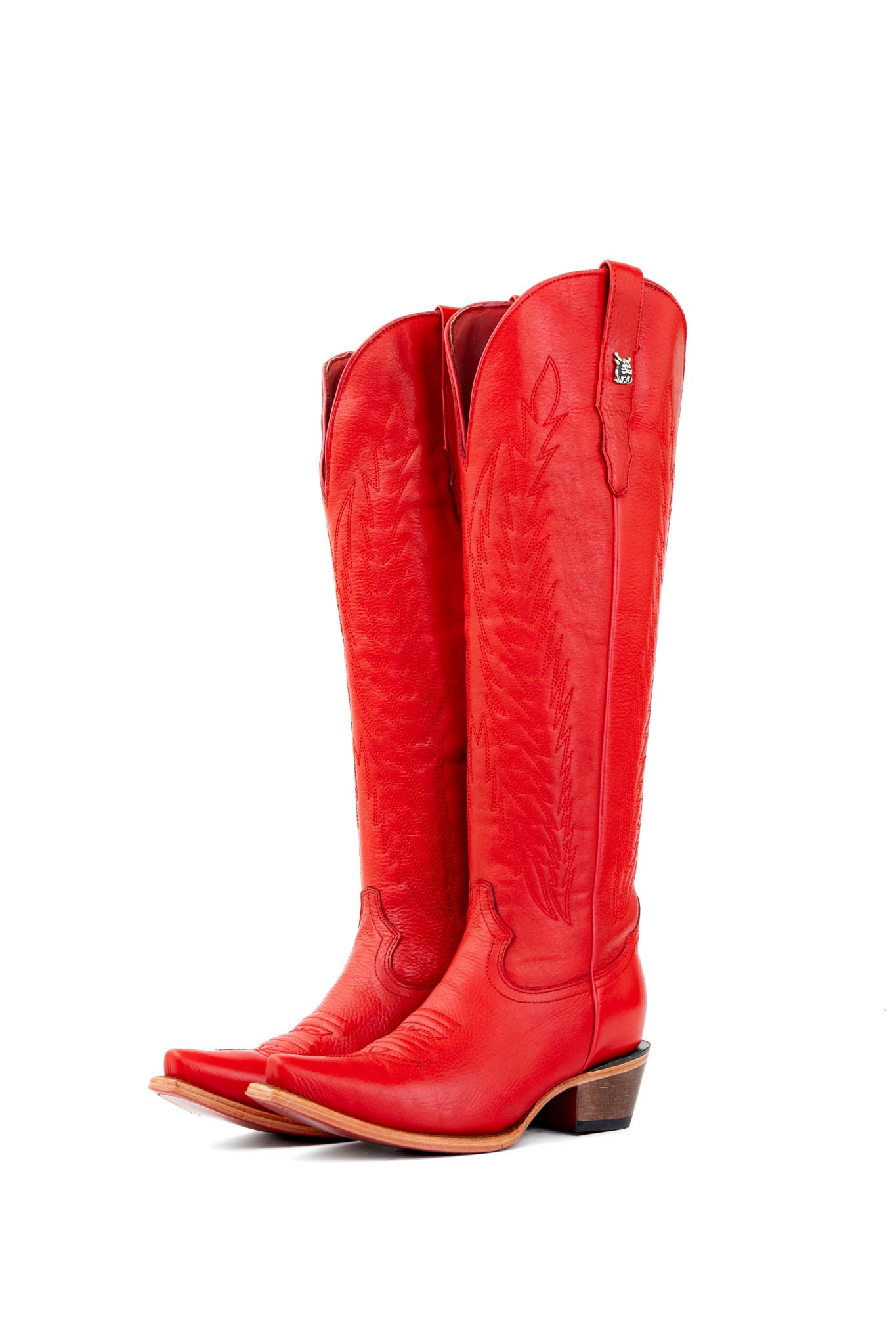 Valentina Tall Red Bottom Snip Toe Cowgirl Boot