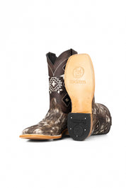 Men's Cowhide Square Toe Cowboy Boot Size 8.5 Box NM47