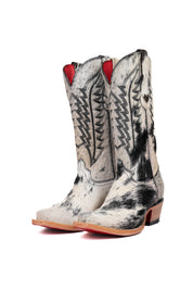 Charlotte Cowhide Red Bottom Snip Toe Cowgirl Boot Size 7.5 Box VW53