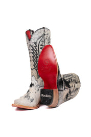 Charlotte Cowhide Red Bottom Snip Toe Cowgirl Boot Size 7.5 Box VW53