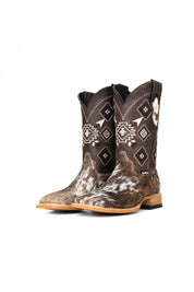 Men's Cowhide Square Toe Cowboy Boot Size 8.5 Box NM48
