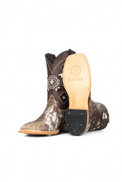 Men's Cowhide Square Toe Cowboy Boot Size 8.5 Box NM48