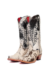 Charlotte Cowhide Red Bottom Snip Toe Cowgirl Boot Size 7.5 Box VW54