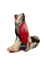 Charlotte Cowhide Red Bottom Snip Toe Cowgirl Boot Size 7.5 Box VW55
