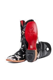 Prescott Cowhide Red Bottom Square Toe Cowboy Boot Size 9 Box TM49