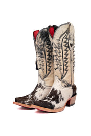 Charlotte Cowhide Red Bottom Snip Toe Cowgirl Boot Size 7.5 Box VW56