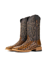 Bruce Ostrich Clone Square Toe Cowboy Boot