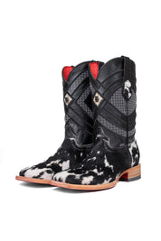 Prescott Cowhide Red Bottom Square Toe Cowboy Boot Size 9 Box TM50