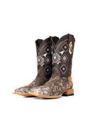 Men's Cowhide Square Toe Cowboy Boot Size 9 Box NM51