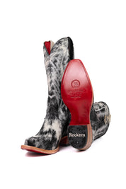 Charlotte Cowhide Red Bottom Snip Toe Cowgirl Boot Size 7.5 Box VW57