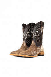 Men's Cowhide Square Toe Cowboy Boot Size 9 Box NM52