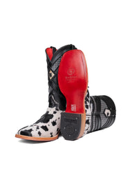 Prescott Cowhide Red Bottom Square Toe Cowboy Boot Size 9 Box TM51