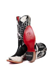 Charlotte Cowhide Red Bottom Snip Toe Cowgirl Boot Size 8 Box VW58