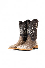 Men's Cowhide Square Toe Cowboy Boot Size 9 Box NM53